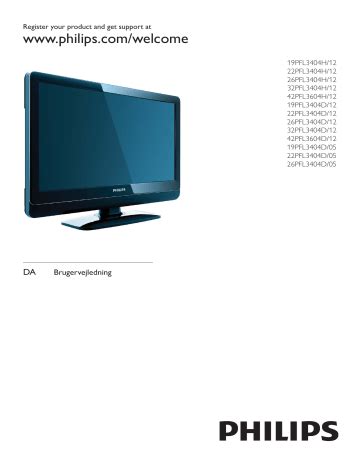 philips tv manual|philips tv brugervejledning.